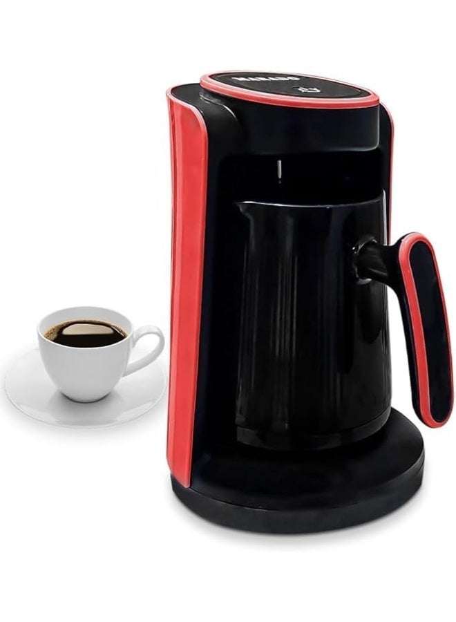 مارادو ماكينة صنع القهوة التركية مارادو MA-1688 بقدرة 600 واط، سعة من 1 إلى 5 أكواب، تحضير سريع مع مقبض مقاوم للحرارة، لون احمر - Image 2